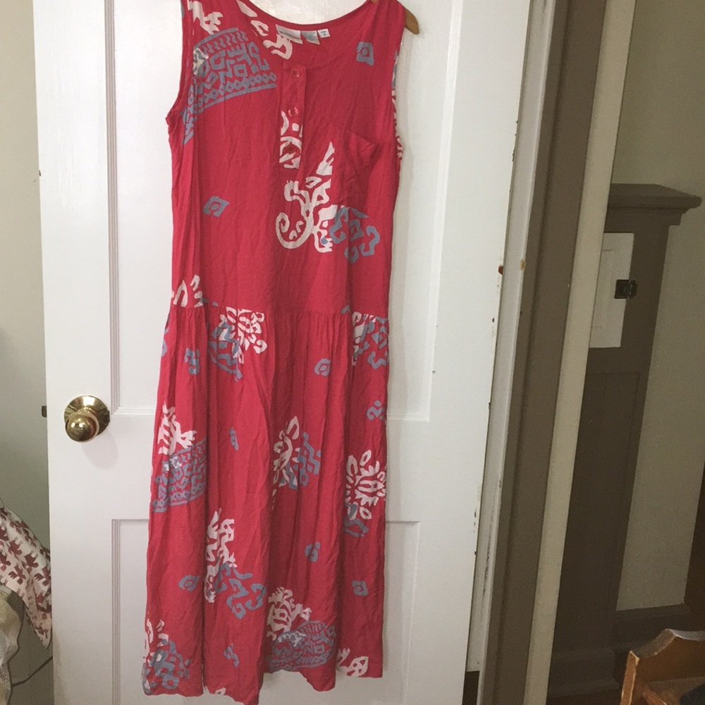 Pink Print Old School cover up dress size 10